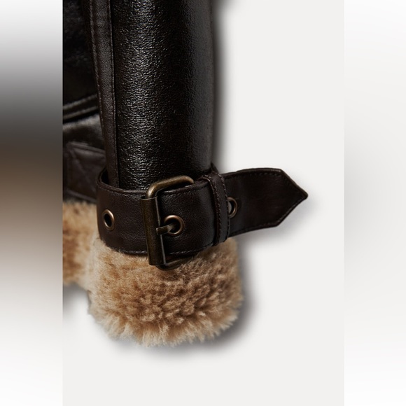 Zara Double-Faced Faux Leather Biker Size small NWT - Picture 11 of 15